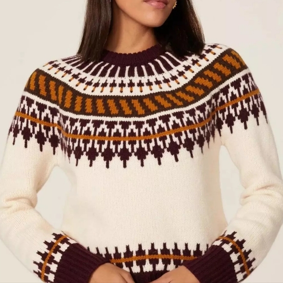 Tory Burch Fair Isle Wool Sweater size M USD 598 MSR Price - Picture 2 of 12
